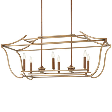 Magnolia Manor Linear Chandelier | Metropolitan Lighting at Lightology Magnolia Manor Linear Chandelier