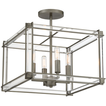 Langen Square Semi Flush Ceiling Light | Minka Lavery at Lightology Langen Square Semi Flush Ceiling Light