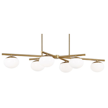 Lune Offset Linear Chandelier | Visual Comfort Studio at Lightology Lune Offset Linear Chandelier