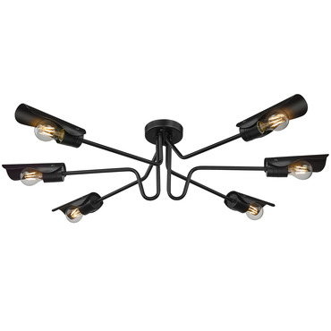 Newton Semi Flush Ceiling Light | Golden Lighting at Lightology Newton Semi Flush Ceiling Light