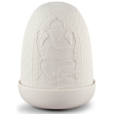Lord Ganesha & Goddess Lakshmi Dome Lamp | Lladro at Lightology Lord Ganesha & Goddess Lakshmi Dome Lamp