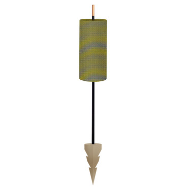 Lagoon Cylinder Outdoor Floor Lamp with Picket Base