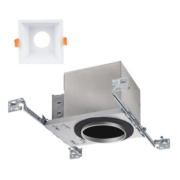 Copa 3IN SQ Fixed New Construction Non-IC Housing w/ Trim