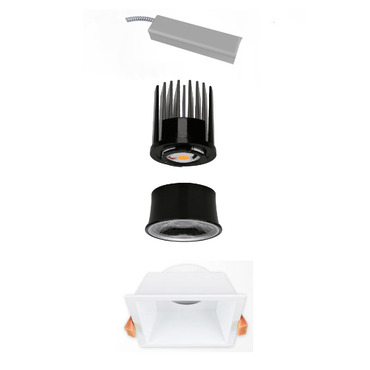 Copa 3IN SQ Remodel IC Fixed Downlight w/ Remote Driver