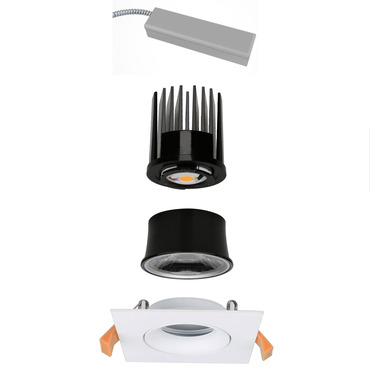 Copa 3IN SQ Remodel Non-IC ADJ Downlight w/ Remote Driver