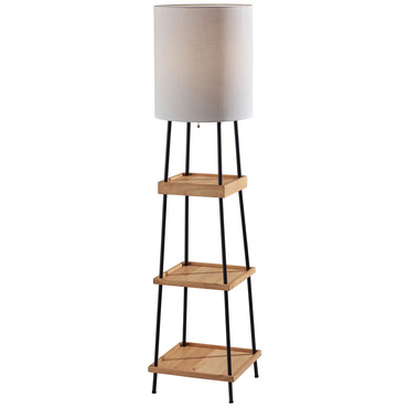 Henry Shelf Floor Lamp with Charging Port | Adesso Corp. at Lightology Henry Shelf Floor Lamp with Charging Port