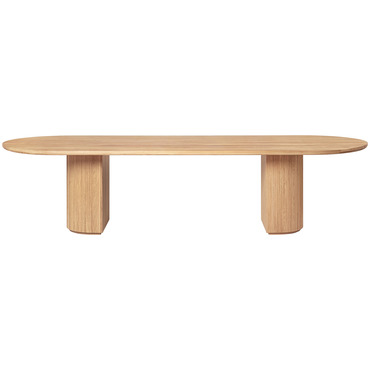 Moon Solid Oak Top Dining Table | Gubi at Lightology Moon Solid Oak Top Dining Table