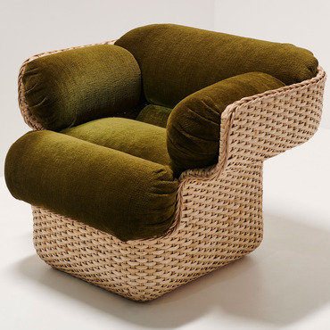 Basket Lounge Chair | Gubi at Lightology Basket Lounge Chair