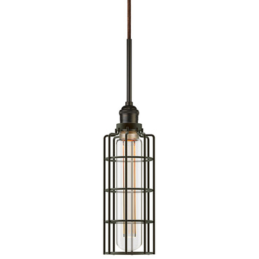 Retro II Cage Pendant | Stone Lighting at Lightology Retro II Cage Pendant