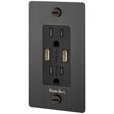 Buster + Punch Complete Metal USB Duplex Outlet - Overstock | Buster + Punch at Lightology Buster + Punch Complete Metal USB Duplex Outlet - Overstock