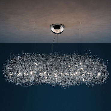 Fil de Fer Nuvola Linear Pendant | Catellani & Smith at Lightology Fil de Fer Nuvola Linear Pendant