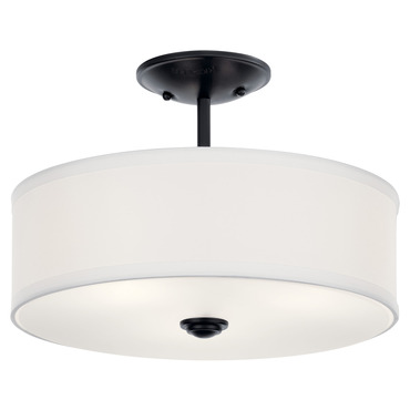 Shailene Round Semi Flush Ceiling Light | Kichler at Lightology Shailene Round Semi Flush Ceiling Light