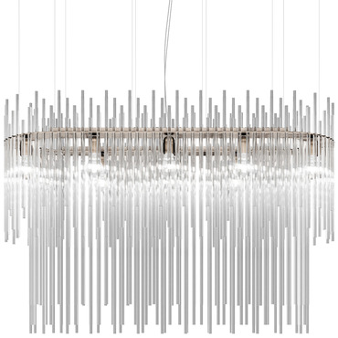 Diadema Two-Tier Linear Pendant | Vistosi at Lightology Diadema Two-Tier Linear Pendant