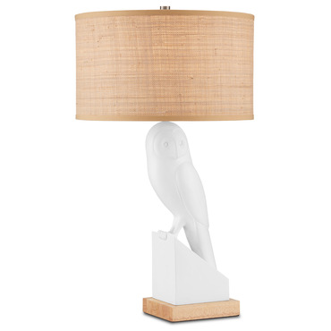Snowy Owl Table Lamp | Currey and Company at Lightology Snowy Owl Table Lamp
