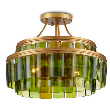 Vintner Semi Flush Ceiling Light | Currey and Company at Lightology Vintner Semi Flush Ceiling Light