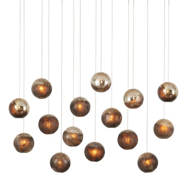 Pathos Multi Light Linear Pendant | Currey and Company at Lightology Pathos Multi Light Linear Pendant