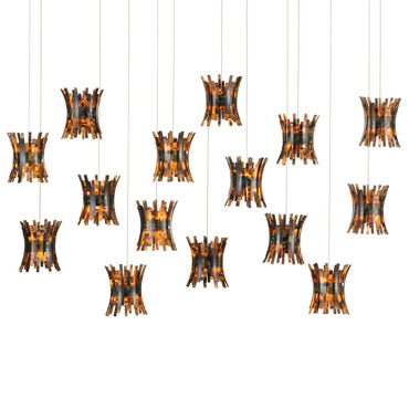 Alsop Multi Light Linear Pendant | Currey and Company at Lightology Alsop Multi Light Linear Pendant