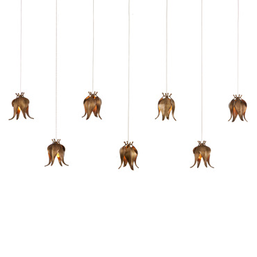 Iota Multi Light Linear Pendant | Currey and Company at Lightology Iota Multi Light Linear Pendant