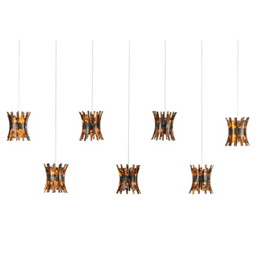 Alsop Multi Light Linear Pendant | Currey and Company at Lightology Alsop Multi Light Linear Pendant