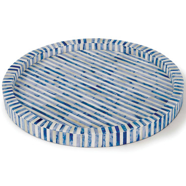 Bone and Indigo Serving Tray | Regina Andrew at Lightology Bone and Indigo Serving Tray