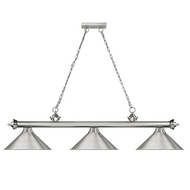 Cordon Linear Pendant with Cone Metal Shade | Z-Lite at Lightology Cordon Linear Pendant with Cone Metal Shade