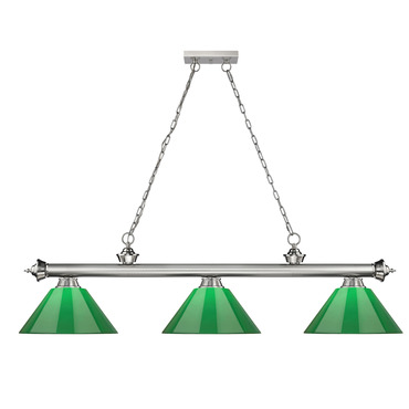 Cordon Linear Pendant with Cone Acrylic Shade | Z-Lite at Lightology Cordon Linear Pendant with Cone Acrylic Shade
