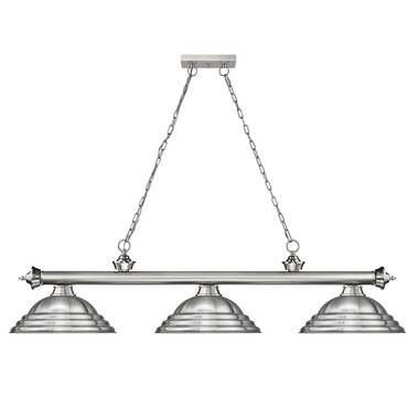 Cordon Linear Pendant with Stepped Metal Shade | Z-Lite at Lightology Cordon Linear Pendant with Stepped Metal Shade