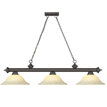 Cordon Linear Pendant with Flared Glass Shade | Z-Lite at Lightology Cordon Linear Pendant with Flared Glass Shade