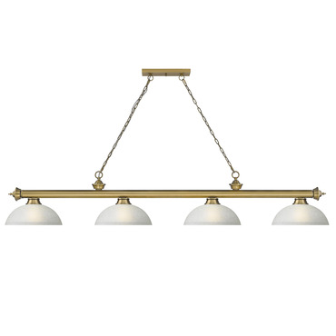 Cordon Linear Pendant with Dome Glass Shade | Z-Lite at Lightology Cordon Linear Pendant with Dome Glass Shade