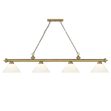 Cordon Linear Pendant with Cone Acrylic Shade | Z-Lite at Lightology Cordon Linear Pendant with Cone Acrylic Shade