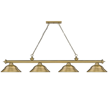Cordon Linear Pendant with Stepped Metal Shade | Z-Lite at Lightology Cordon Linear Pendant with Stepped Metal Shade