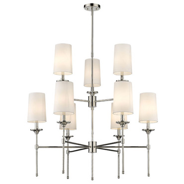 Emily 2 Tier Chandelier | Z-Lite at Lightology Emily 2 Tier Chandelier