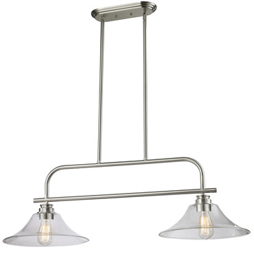 Annora Linear Multi-Light Pendant with Clear Glass Shades | Z-Lite at Lightology Annora Linear Multi-Light Pendant with Clear Glass Shades