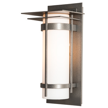 Banded Top Plate Outdoor Wall Sconce | Hubbardton Forge at Lightology Banded Top Plate Outdoor Wall Sconce