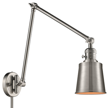Addison Plug-In Long Swing Arm Wall Sconce | Innovations Lighting at Lightology Addison Plug-In Long Swing Arm Wall Sconce