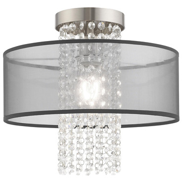 Bella Vista Black Semi Flush Mount