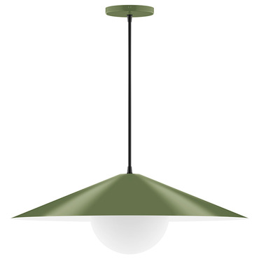 Axis Vessel Cord Hung Pendant with Glass Globe | Montclair Light Works at Lightology Axis Vessel Cord Hung Pendant with Glass Globe