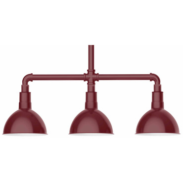 Deep Bowl 3-Light Linear Outdoor Pendant | Montclair Light Works at Lightology Deep Bowl 3-Light Linear Outdoor Pendant