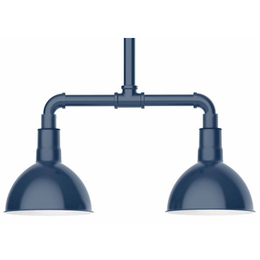 Deep Bowl 2-Light Linear Outdoor Pendant | Montclair Light Works at Lightology Deep Bowl 2-Light Linear Outdoor Pendant