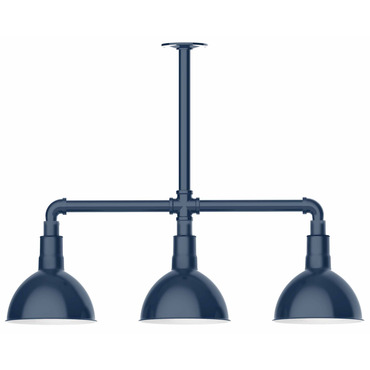 Deep Bowl 3LT Linear Outdoor Pendant | Montclair Light Works at Lightology Deep Bowl 3LT Linear Outdoor Pendant