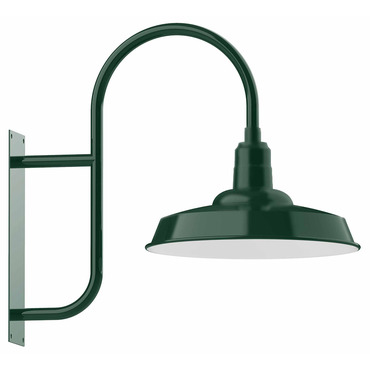Warehouse Curved Arm Outdoor Wall Light | Montclair Light Works at Lightology Warehouse Curved Arm Outdoor Wall Light