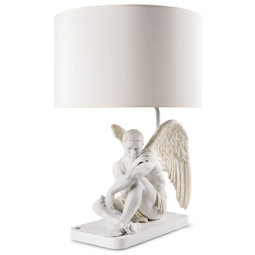 Protective Angel Table Lamp | Lladro at Lightology Protective Angel Table Lamp