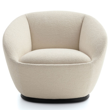 Naan Armchair with Swivel Base | Pianca at Lightology Naan Armchair with Swivel Base