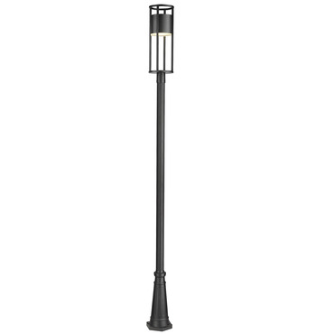 Luca Outdoor Post Light with Round Post/Hexagon Base