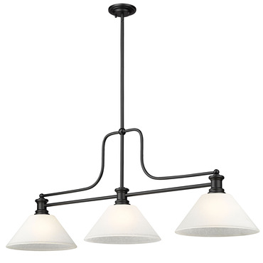 Melange Linear Pendant with Cone Glass Shades