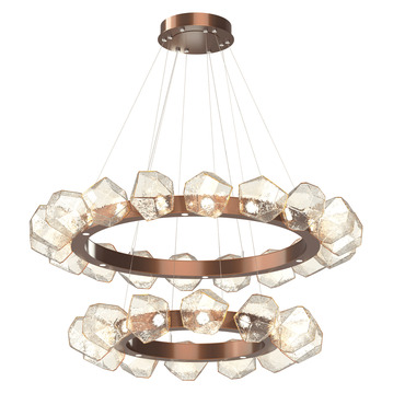 Gem 3000K Two Tier Radial Ring Chandelier | Hammerton Studio at Lightology Gem 3000K Two Tier Radial Ring Chandelier