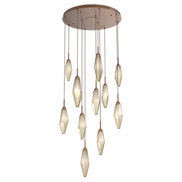 Rock Crystal Round 3000K Multi Light Pendant