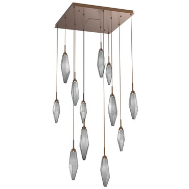 Rock Crystal Square 3000K Multi Light Pendant | Hammerton Studio at Lightology Rock Crystal Square 3000K Multi Light Pendant