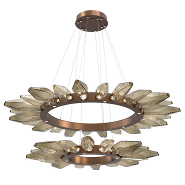 Rock Crystal Two Tier Radial Ring 3000K Pendant
