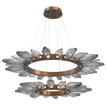 Rock Crystal Two Tier Radial Ring 3000K Pendant | Hammerton Studio at Lightology Rock Crystal Two Tier Radial Ring 3000K Pendant